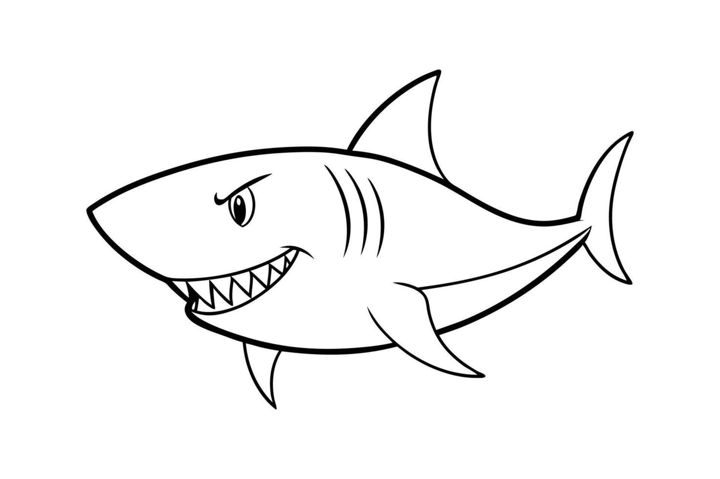 angry sark illustration vector