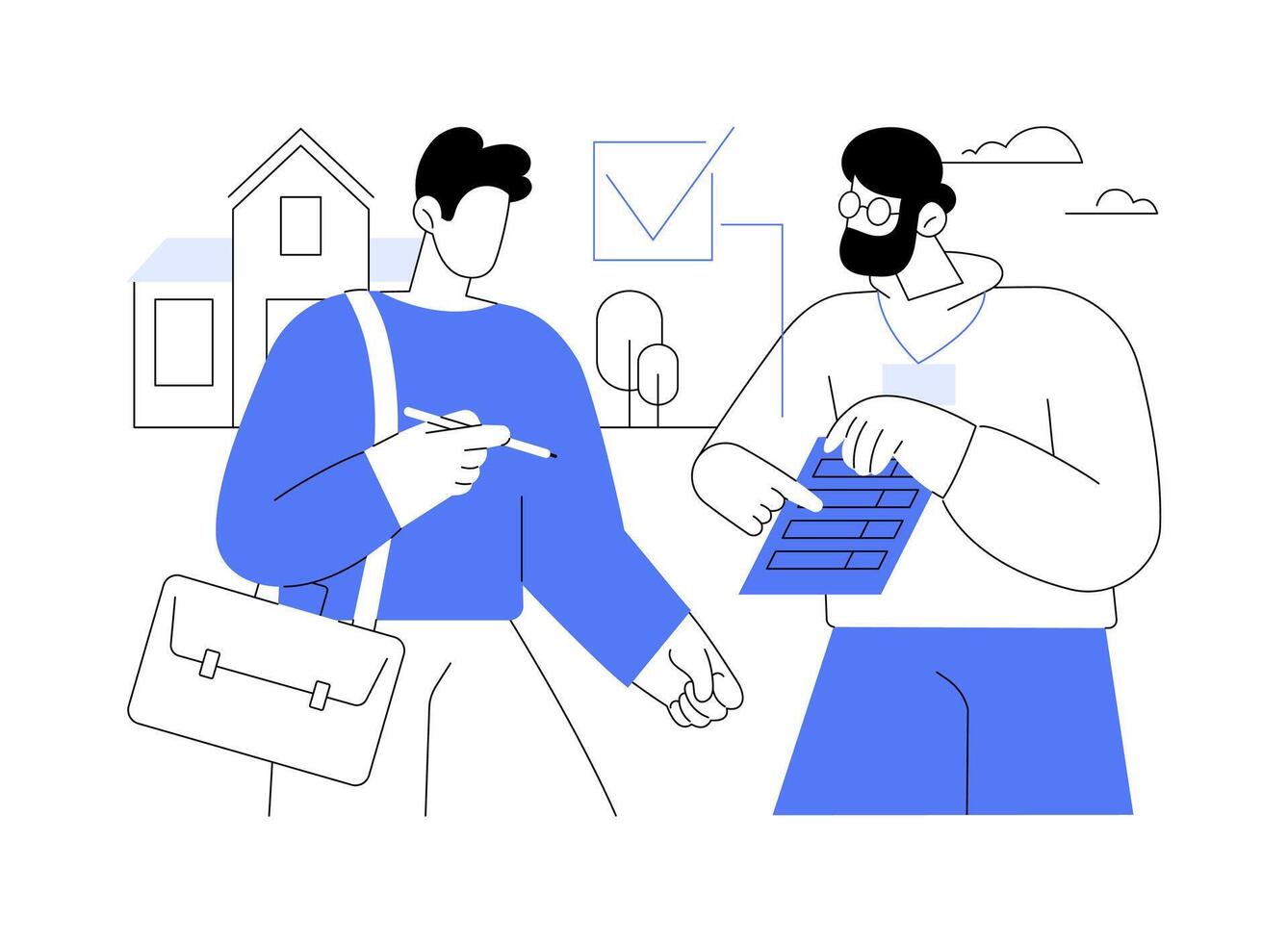 Signing petitions isolated cartoon illustrations. vector