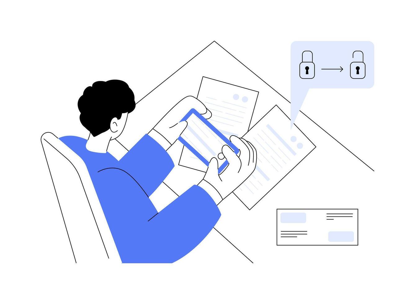 Industrial espionage abstract concept illustration. vector
