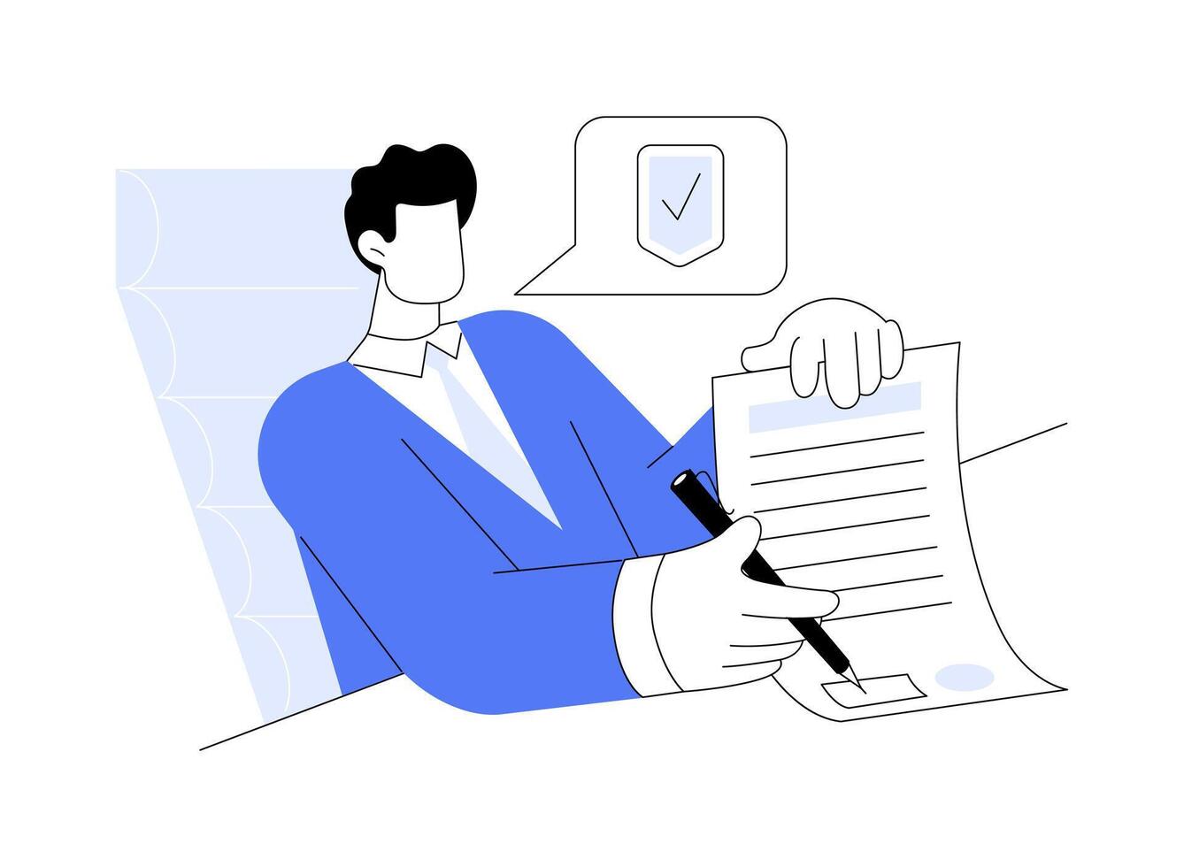 Business insurance abstract concept illustration. vector