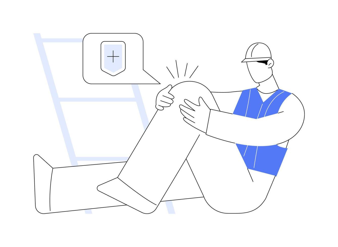 Workplace injury abstract concept illustration. vector