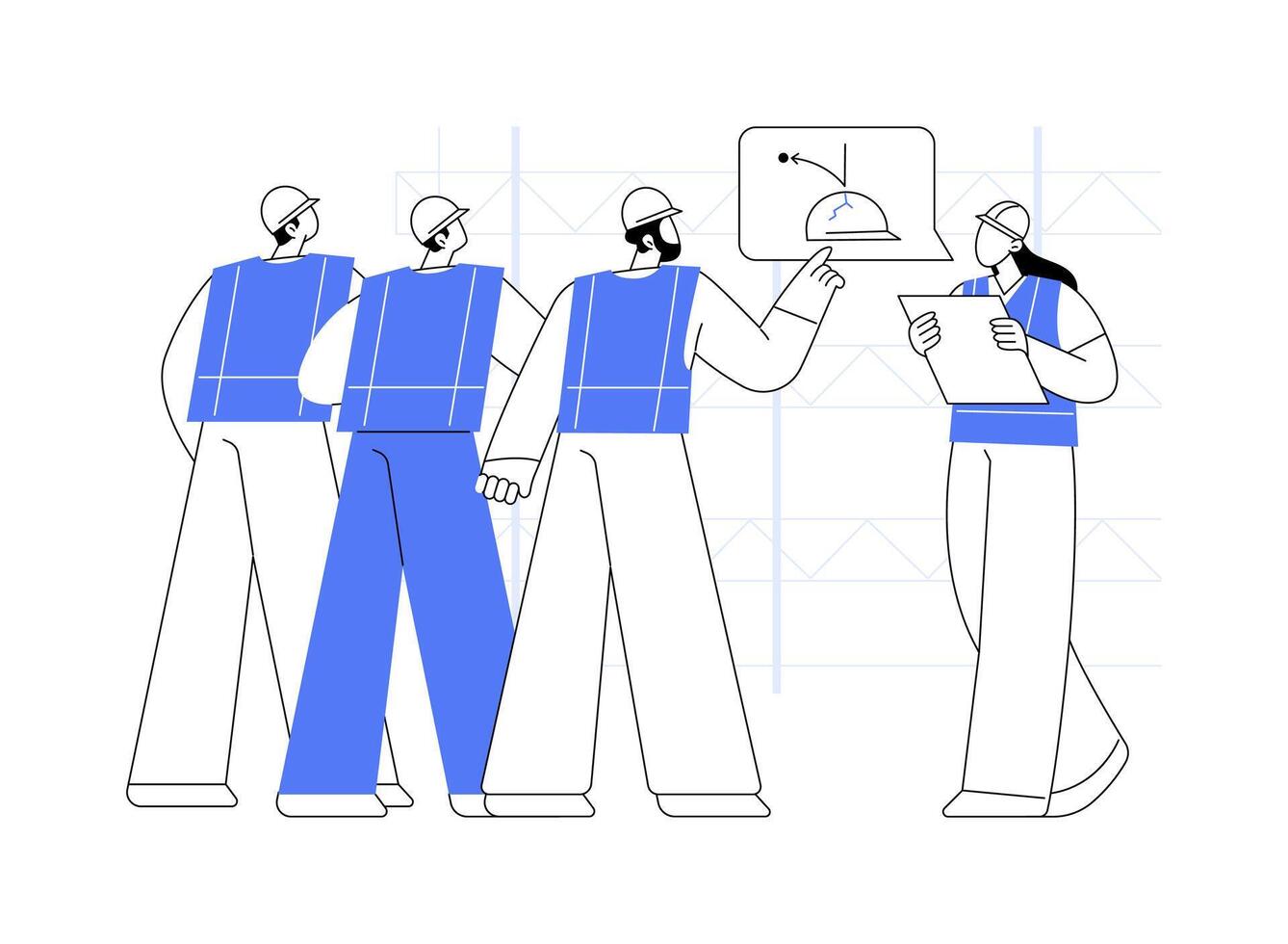Workplace safety training abstract concept illustration. vector
