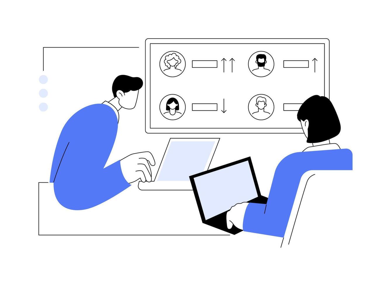 Sales leaderboard abstract concept illustration. vector