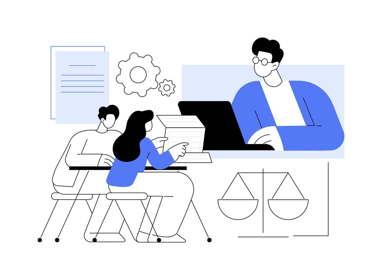 Legal advice for business abstract concept illustration. vector
