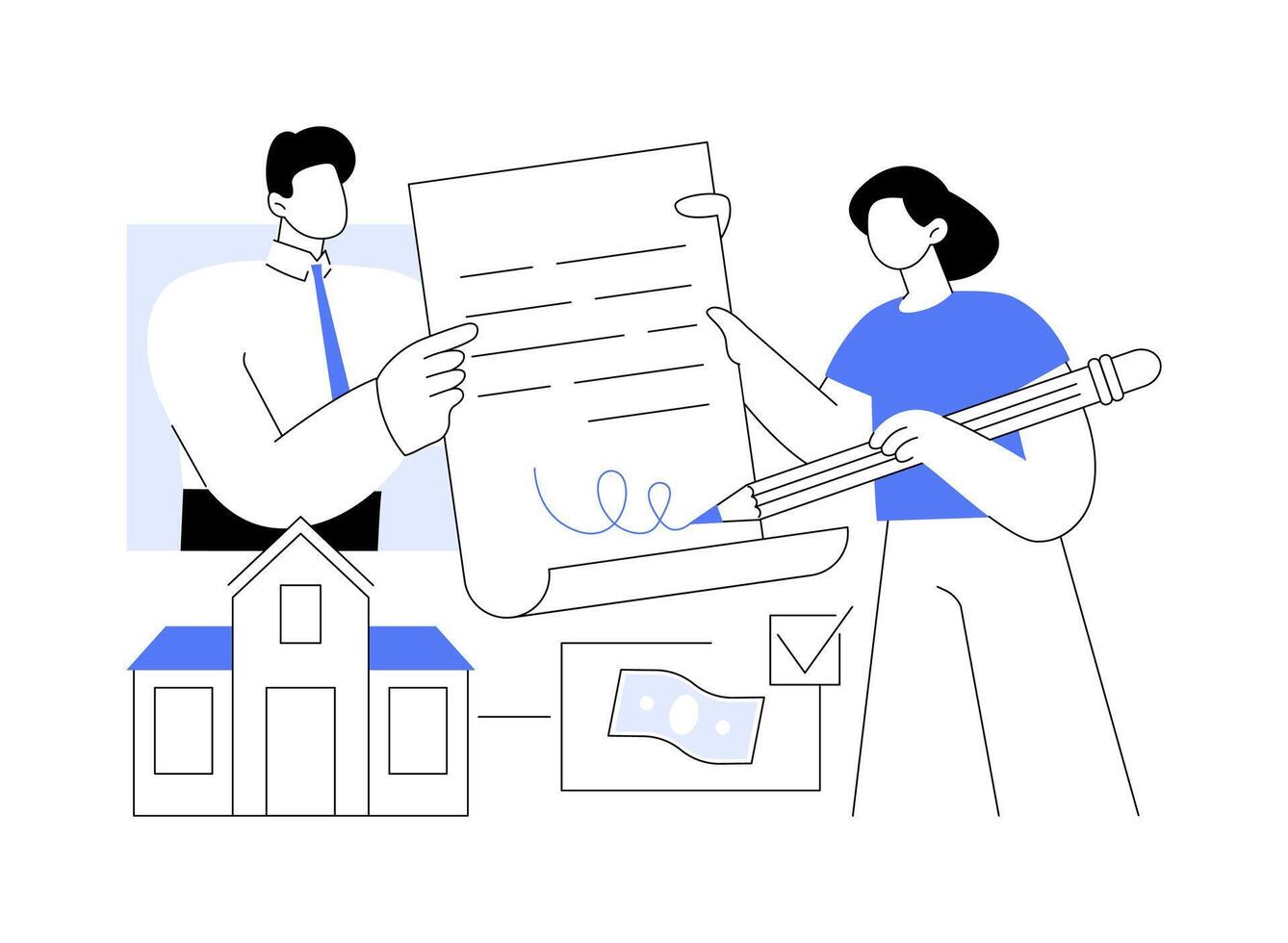 Closing the loan abstract concept illustration. vector