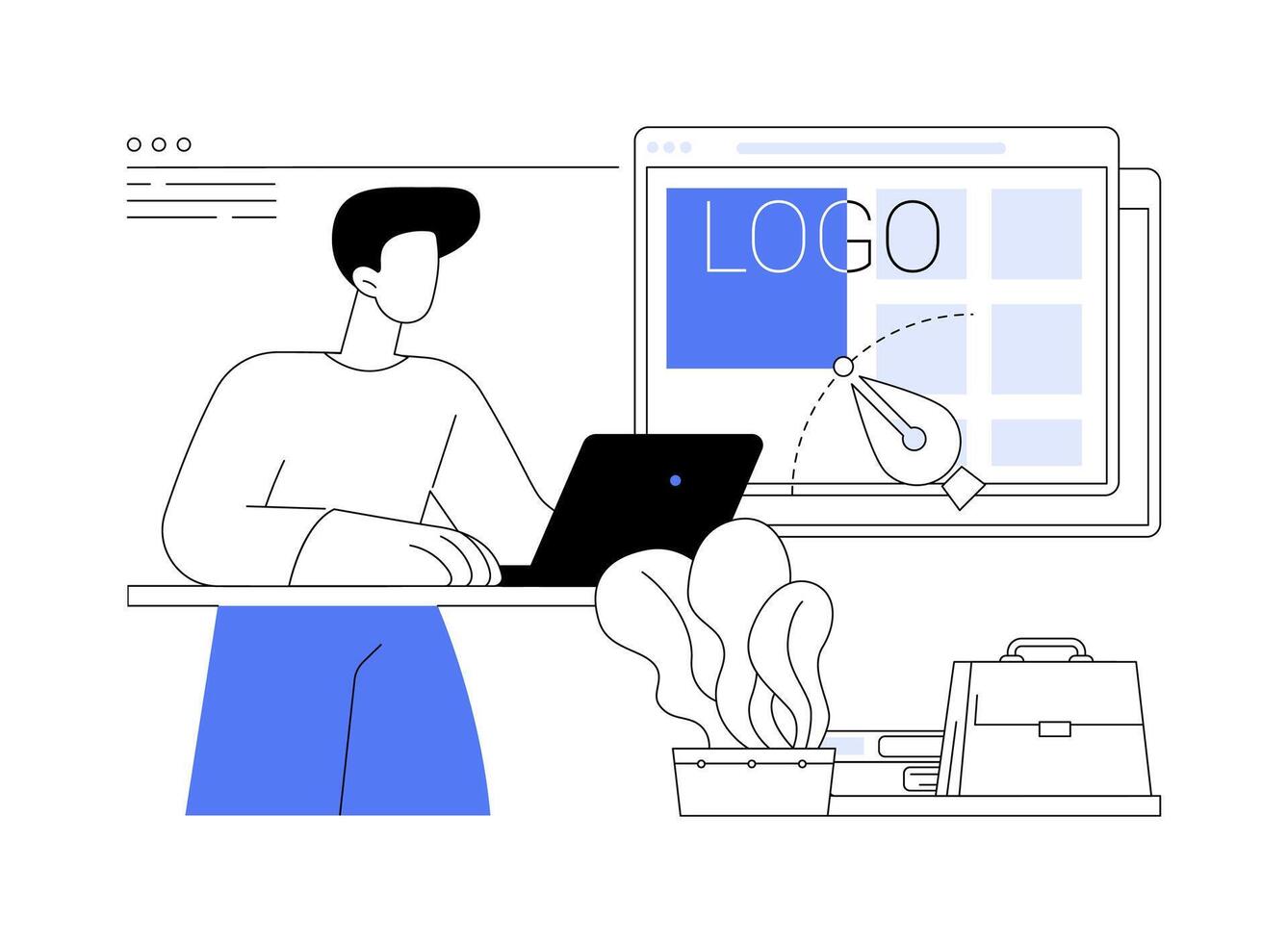 Branding concept abstract concept illustration. vector
