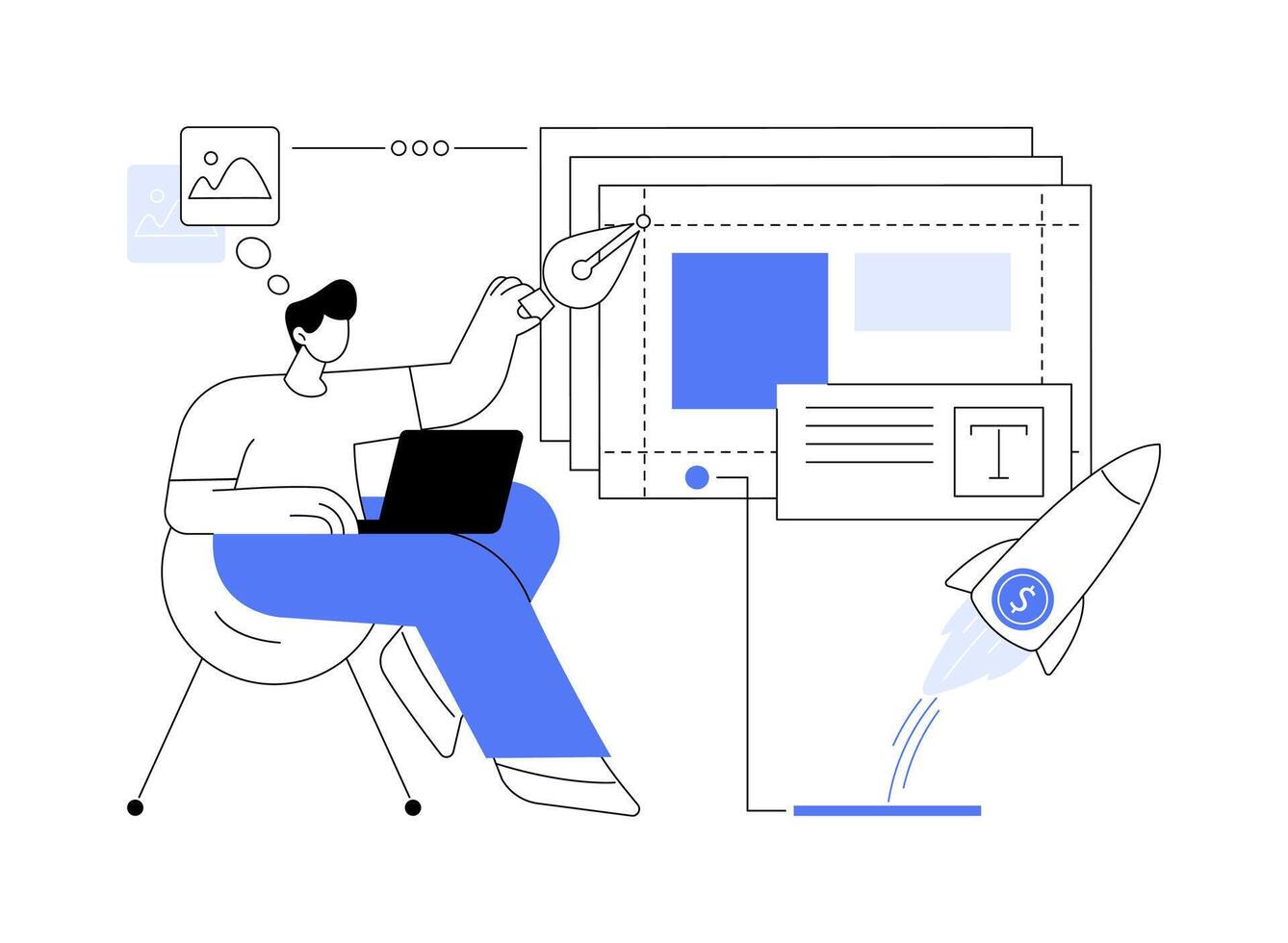 Design department abstract concept illustration. vector