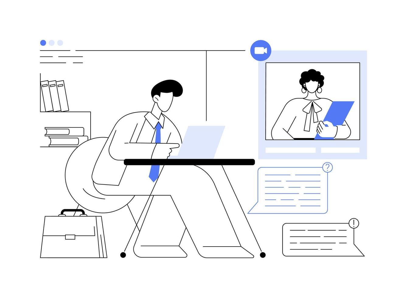 Business consultant abstract concept illustration. vector