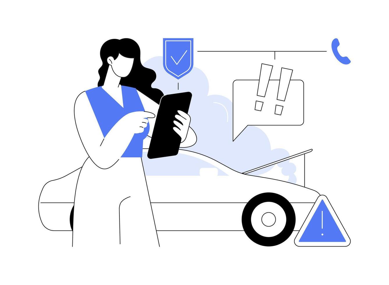 Insurance case abstract concept illustration. vector