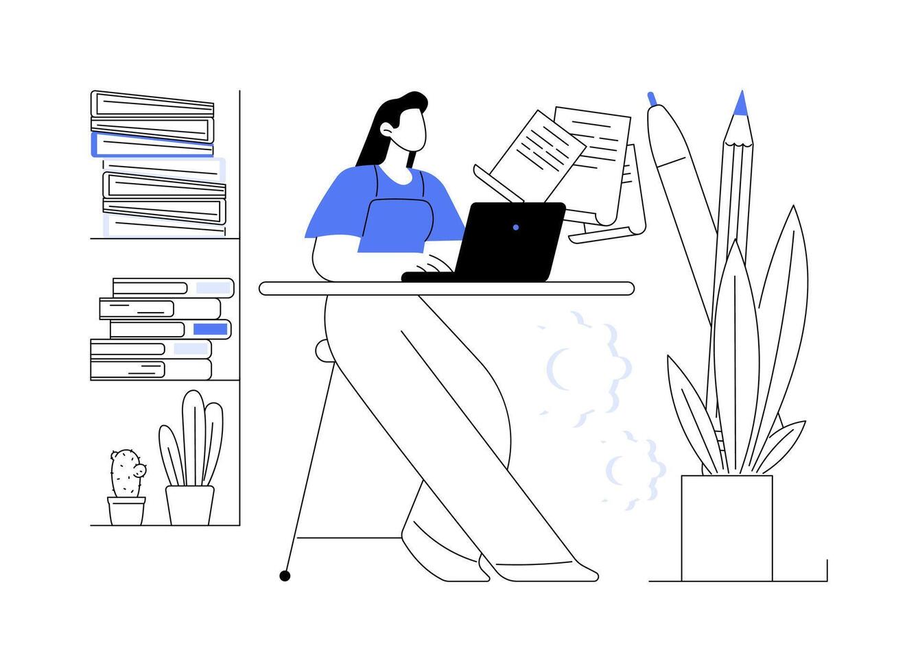Editor in chief abstract concept illustration. vector