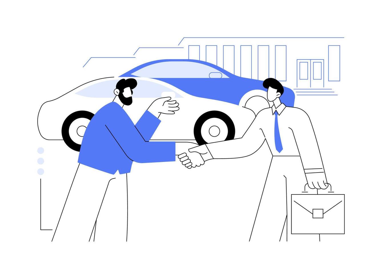 Franchise dealership abstract concept illustration. vector
