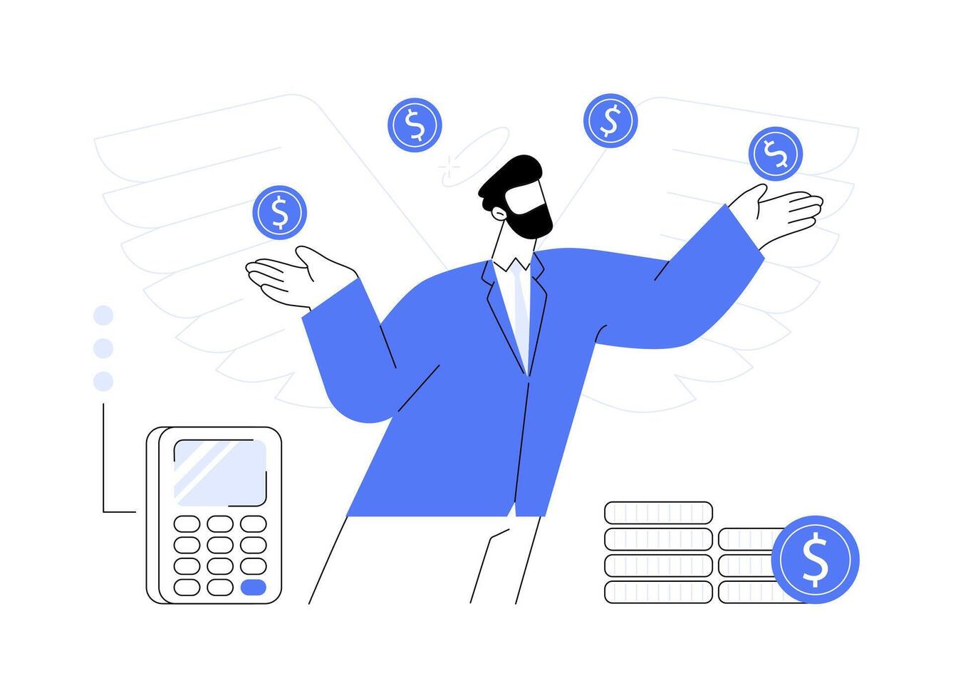 Angel Investors abstract concept illustration. vector