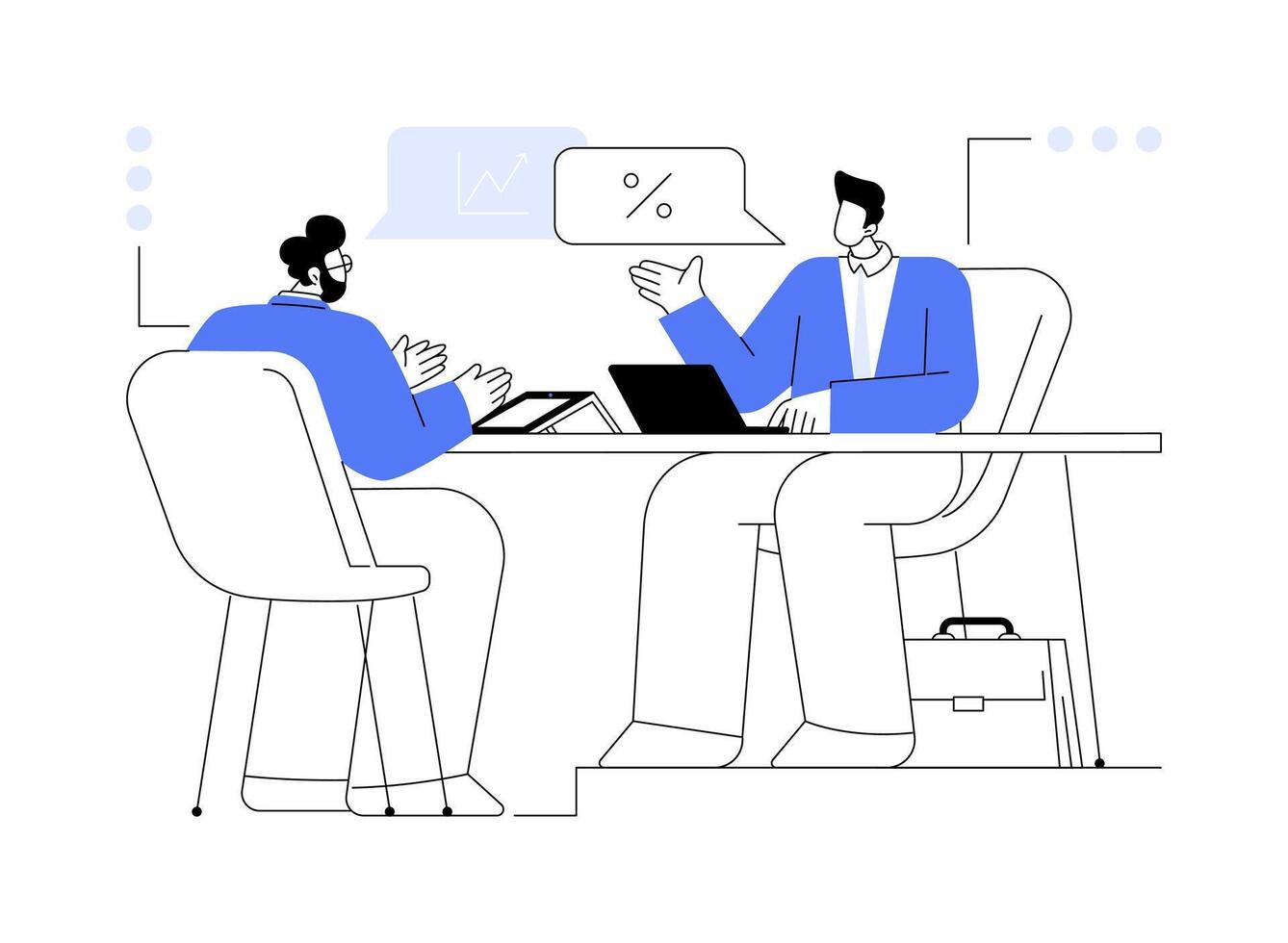 Investing in hedge fund abstract concept illustration. vector