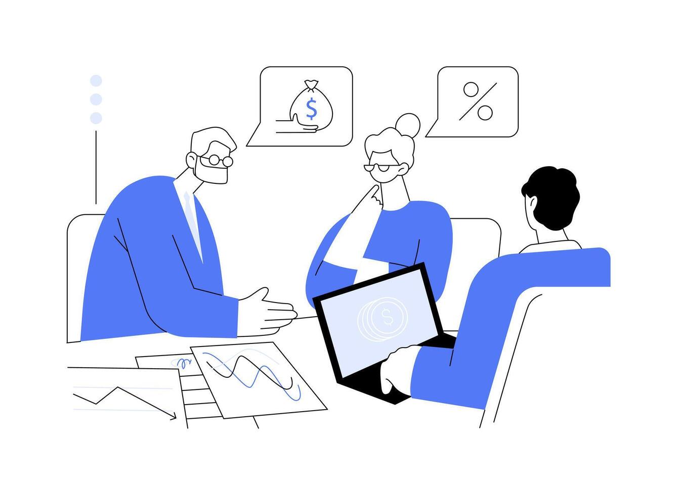 Pension fund abstract concept illustration. vector