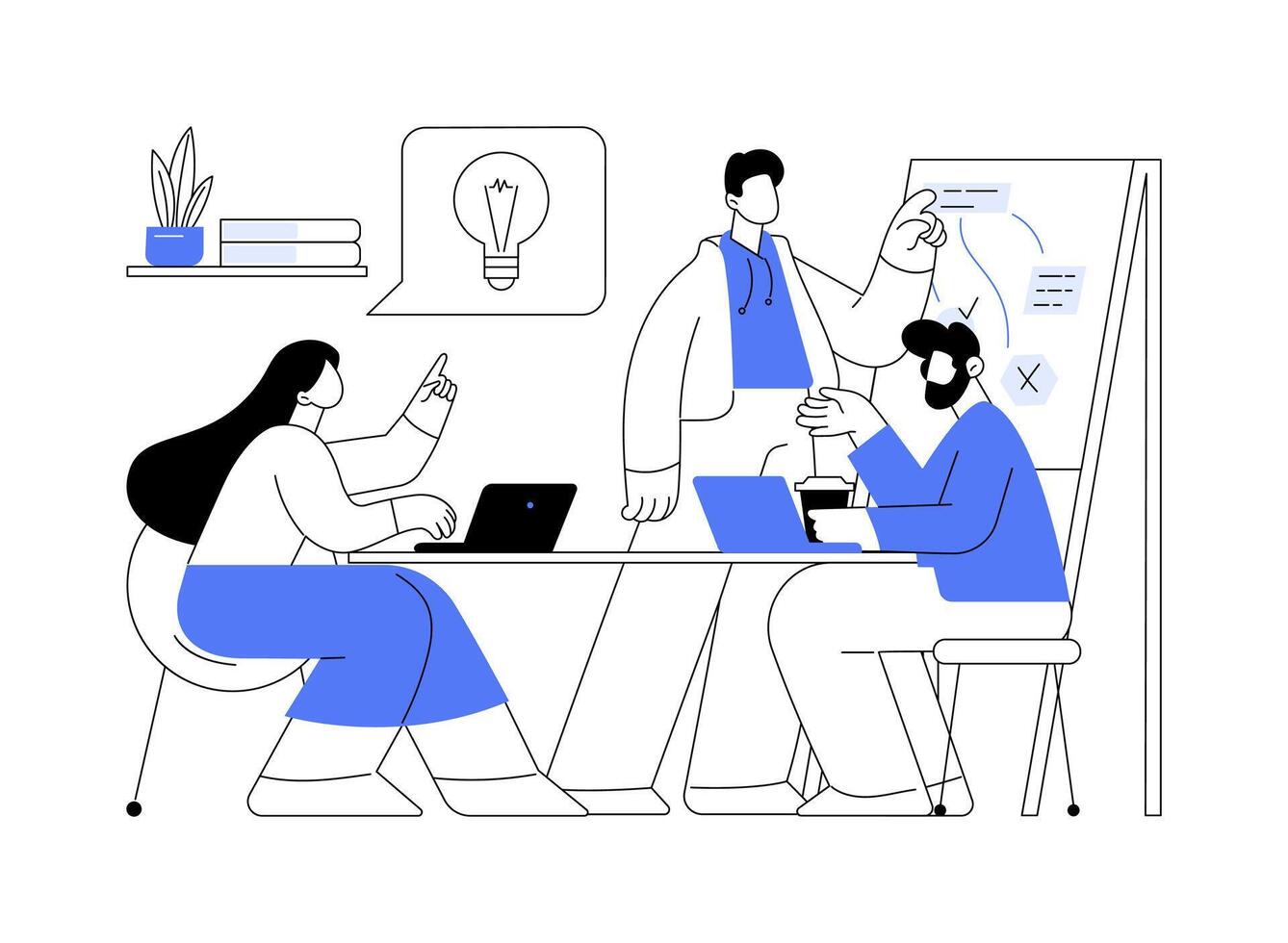 Market research abstract concept illustration. vector