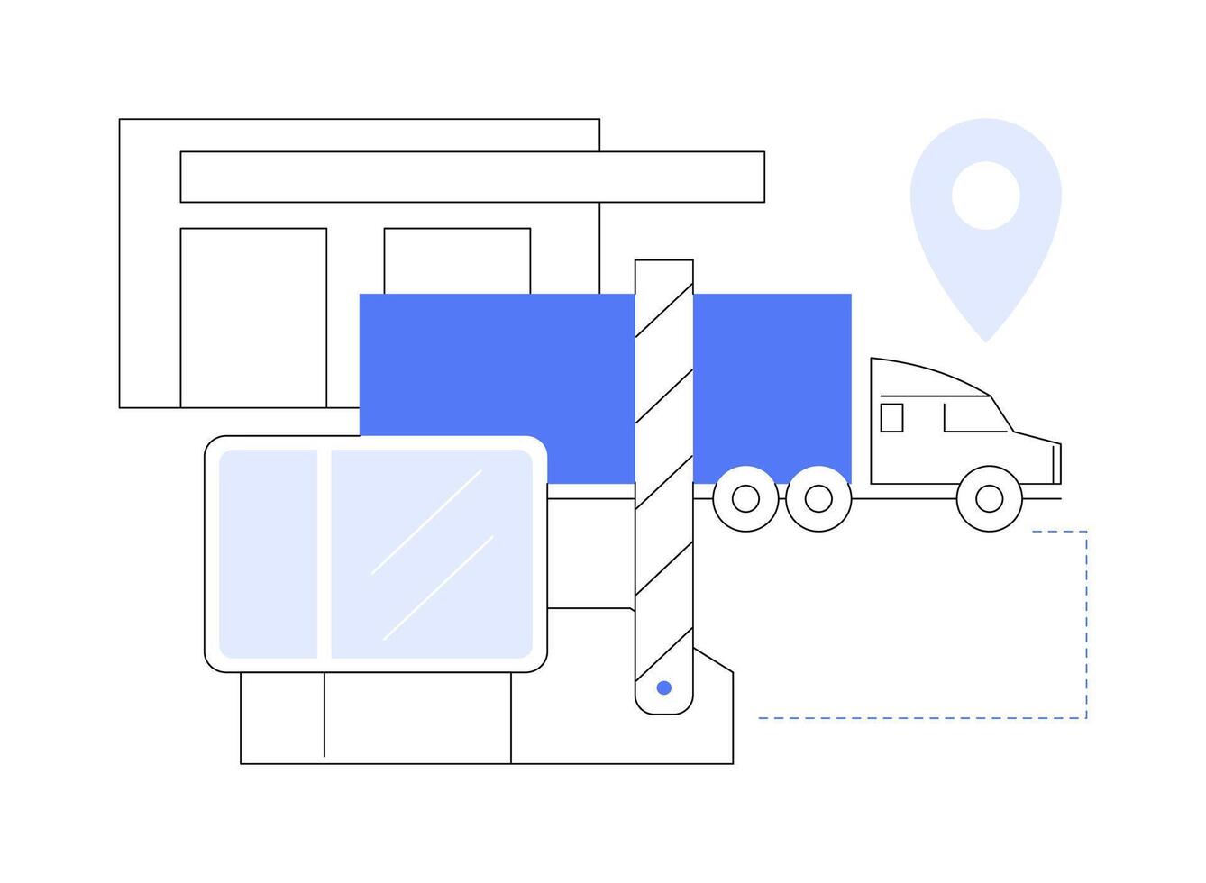 Import of goods abstract concept illustration. vector