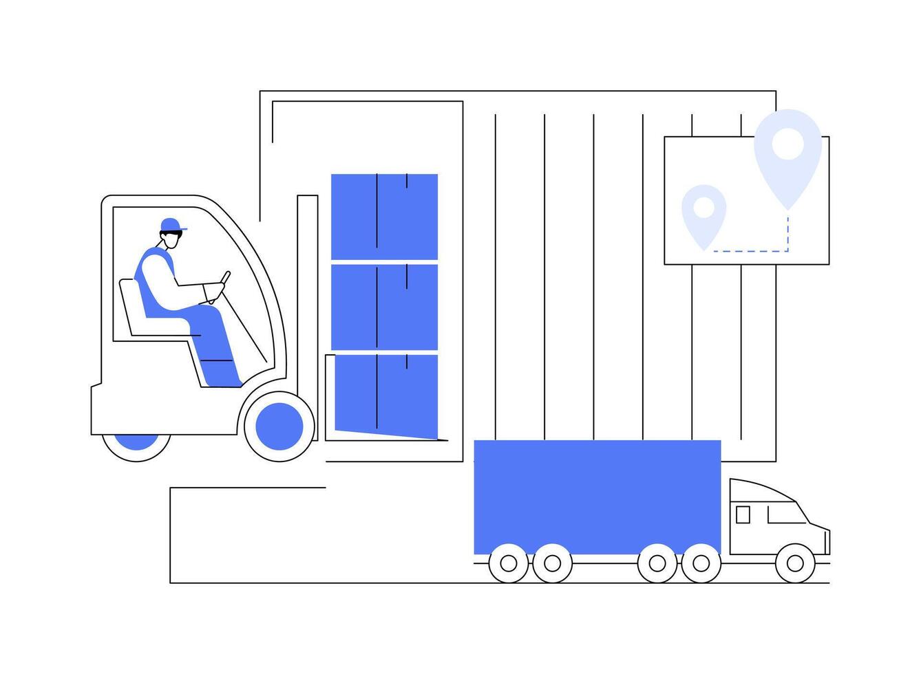 Load unit formation abstract concept illustration. vector