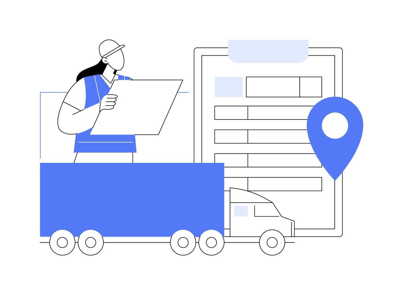 Customs registration abstract concept illustration. vector