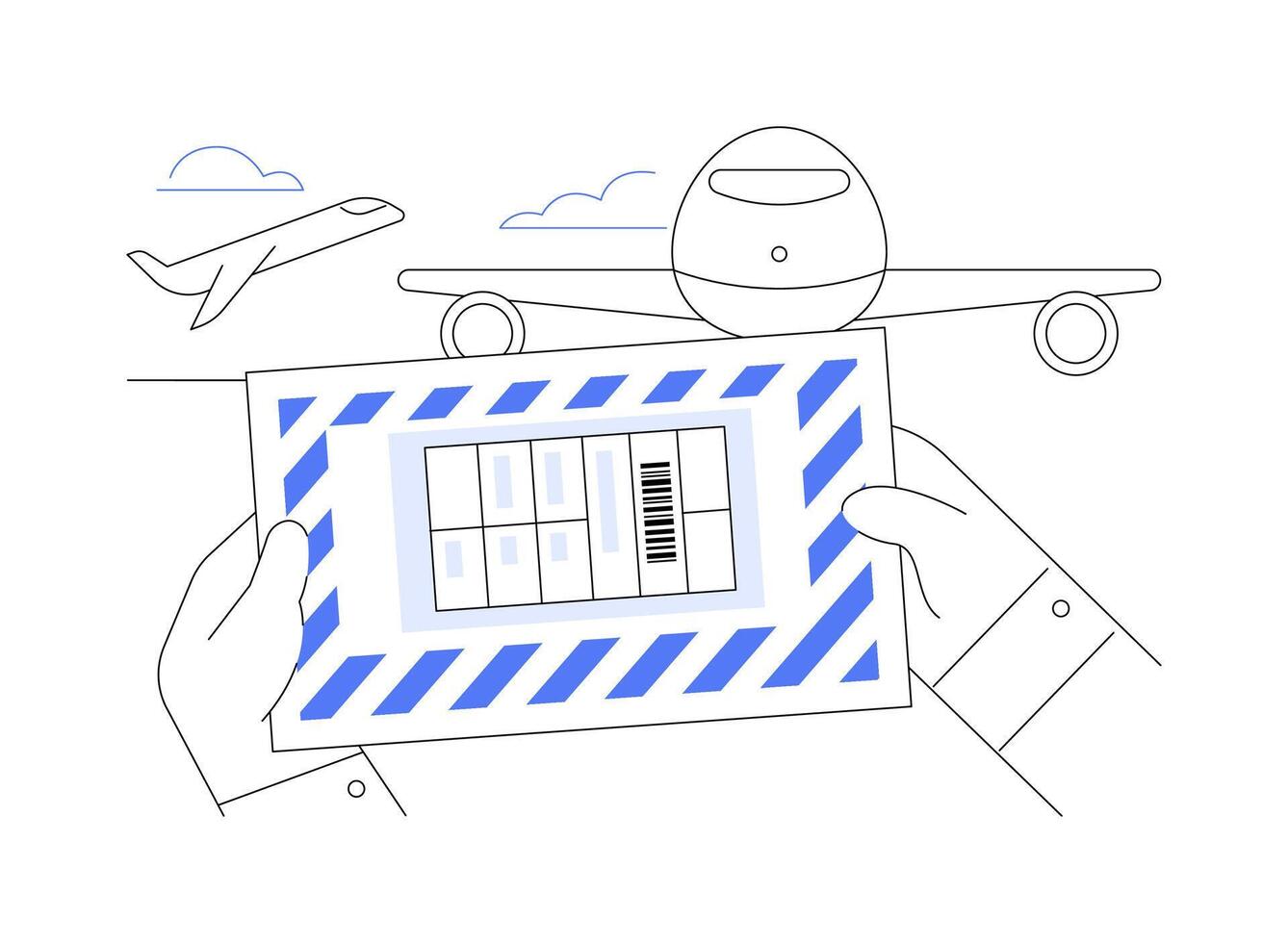 Air waybill abstract concept illustration. vector