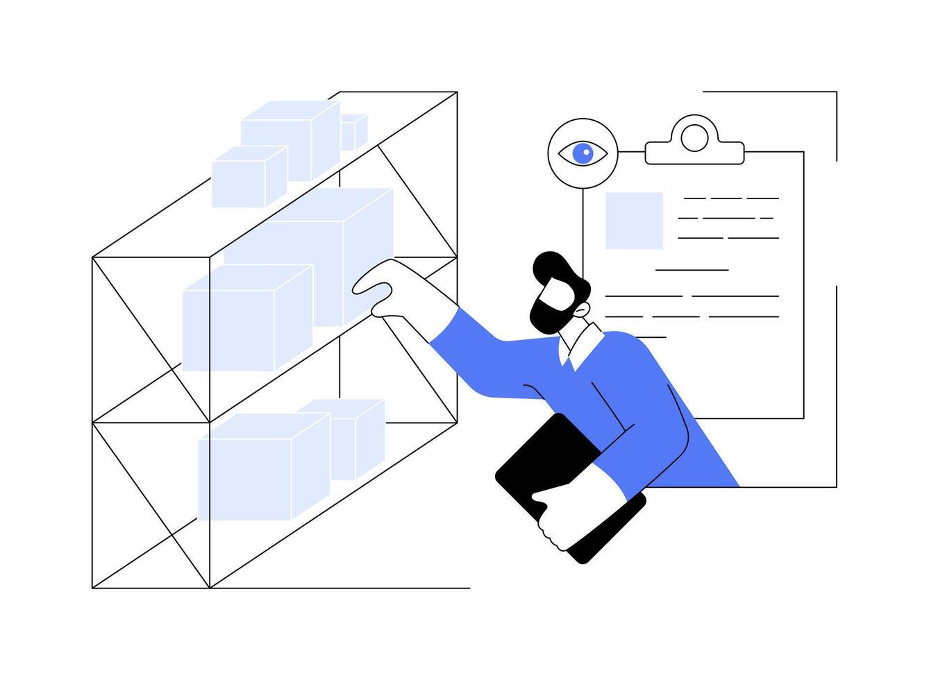Procurement manager abstract concept illustration. vector