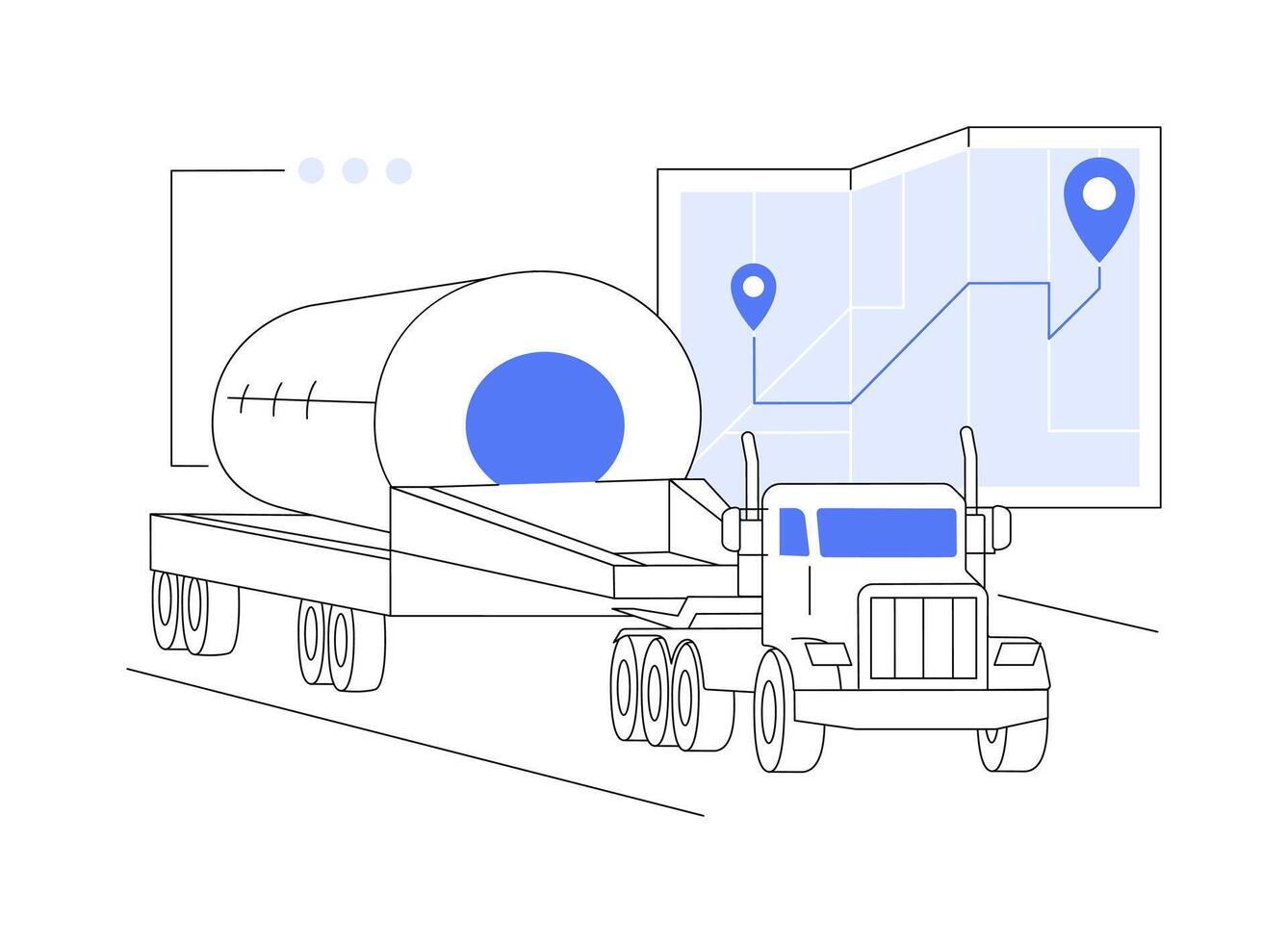 Oversized cargo abstract concept illustration. vector