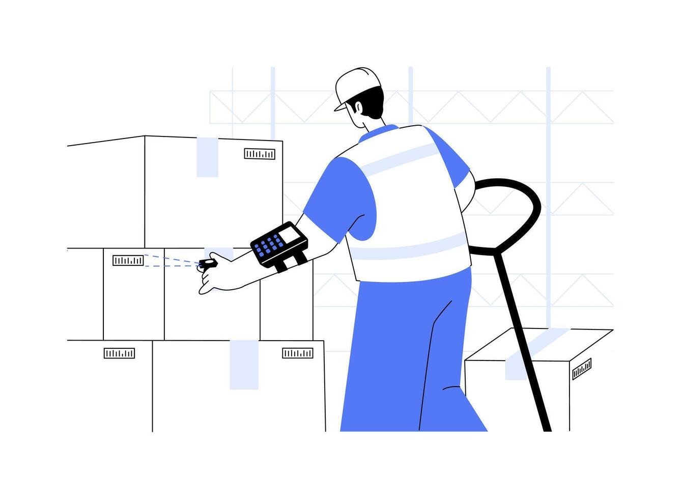 Ring scanner abstract concept illustration. vector