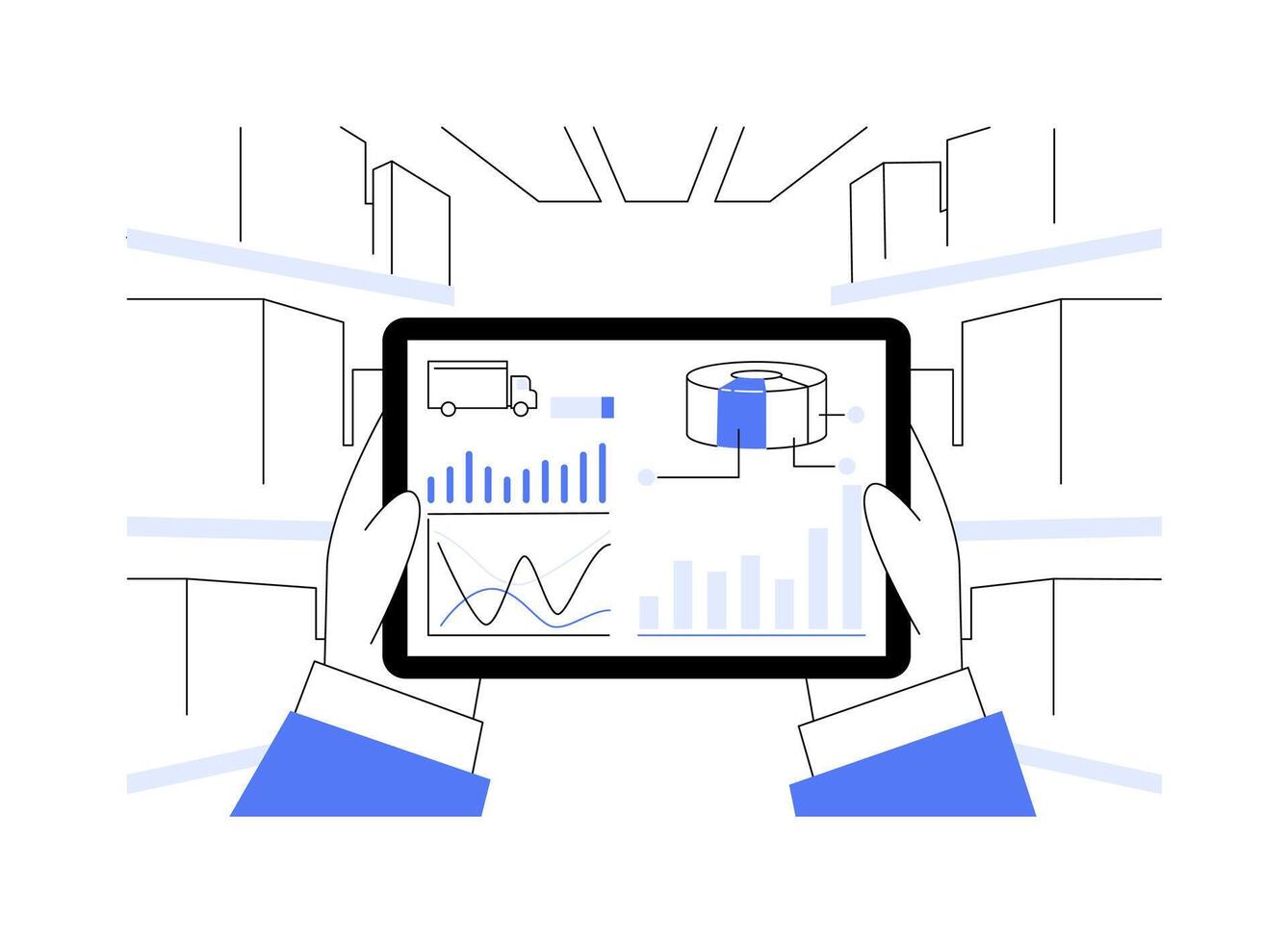Reports and analytics abstract concept illustration. vector