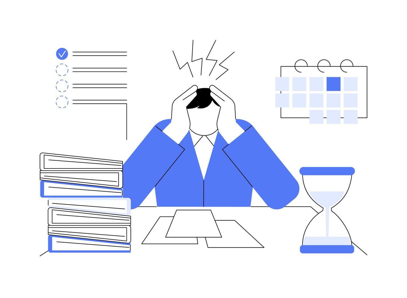 Project deadline abstract concept illustration. vector