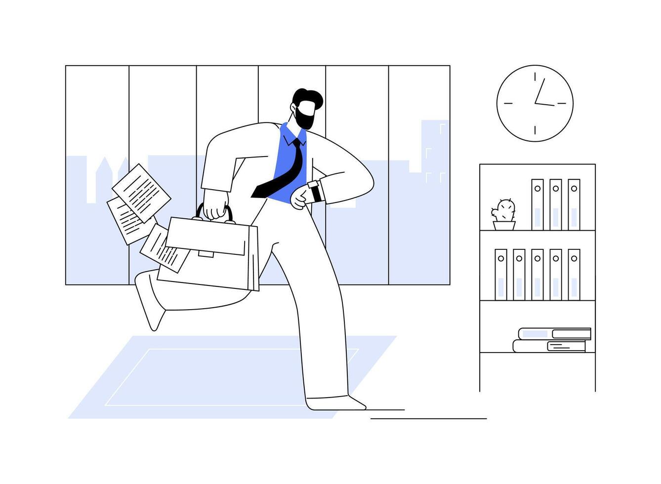 Working schedule abstract concept illustration. vector