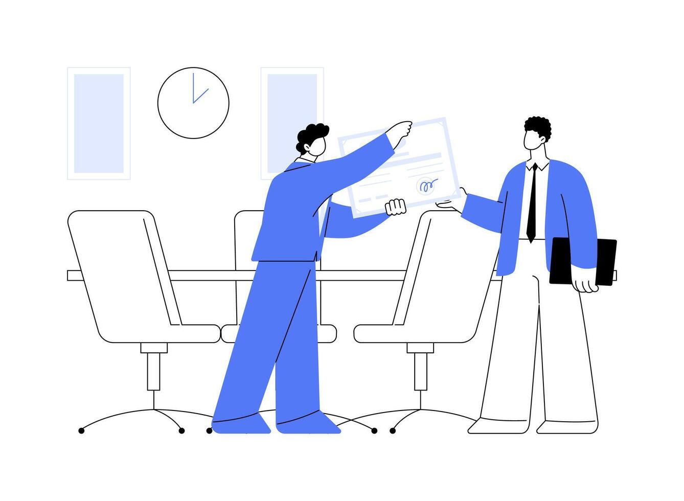Shares in a company abstract concept illustration. vector