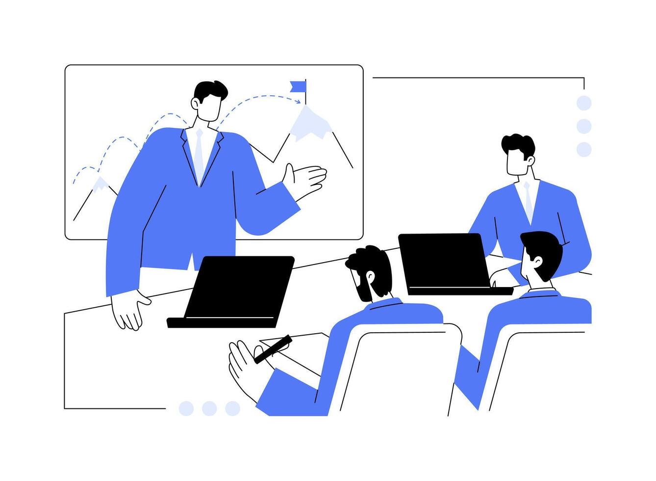 Leadership training abstract concept illustration. vector