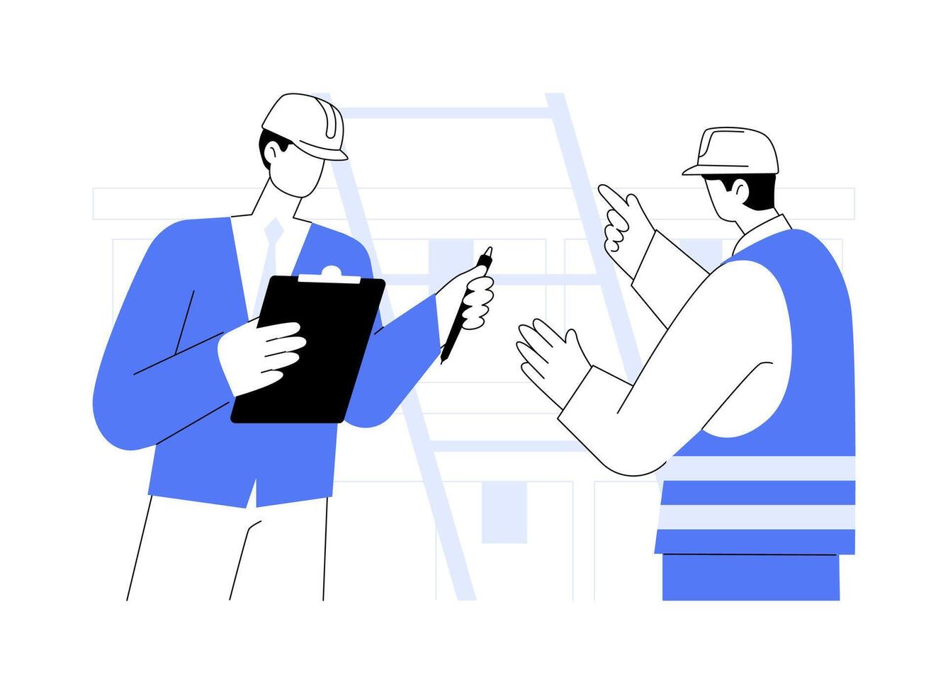 Meeting with supervisor abstract concept illustration. vector