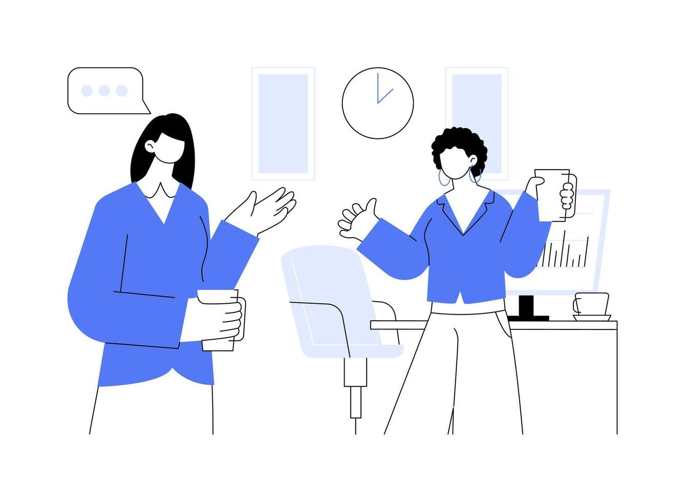 Internal communication abstract concept illustration. vector