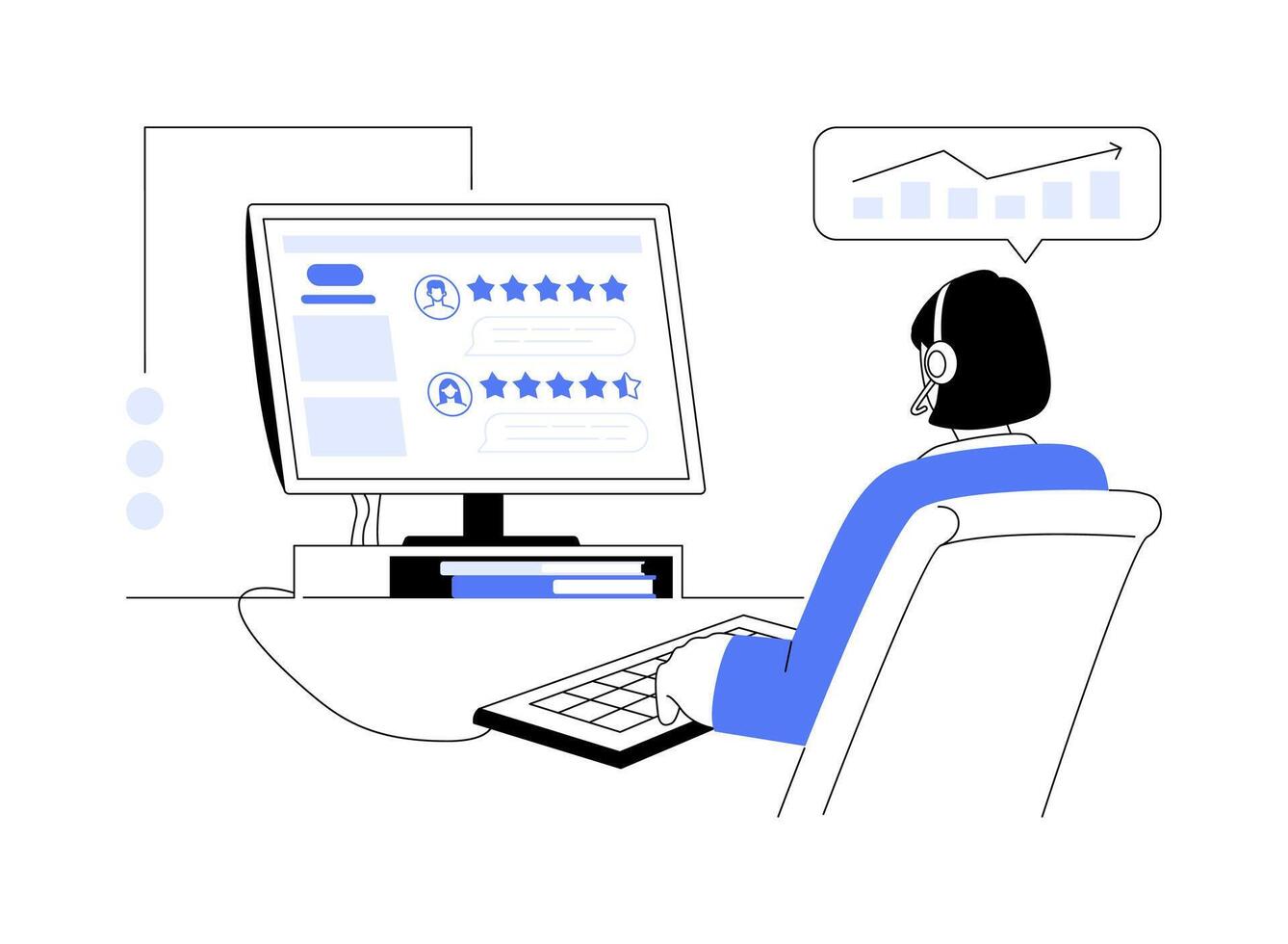 Customer feedback abstract concept illustration. vector