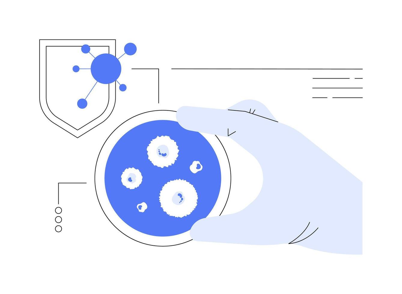 Antibiotic sensitivity test abstract concept illustration. vector
