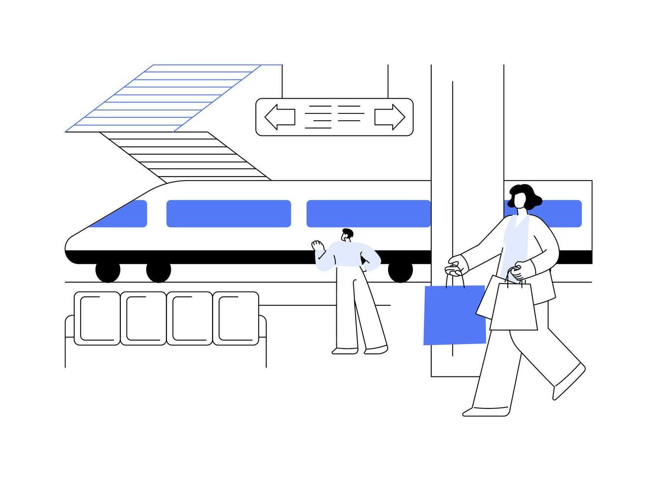 Metro abstract concept illustration. vector
