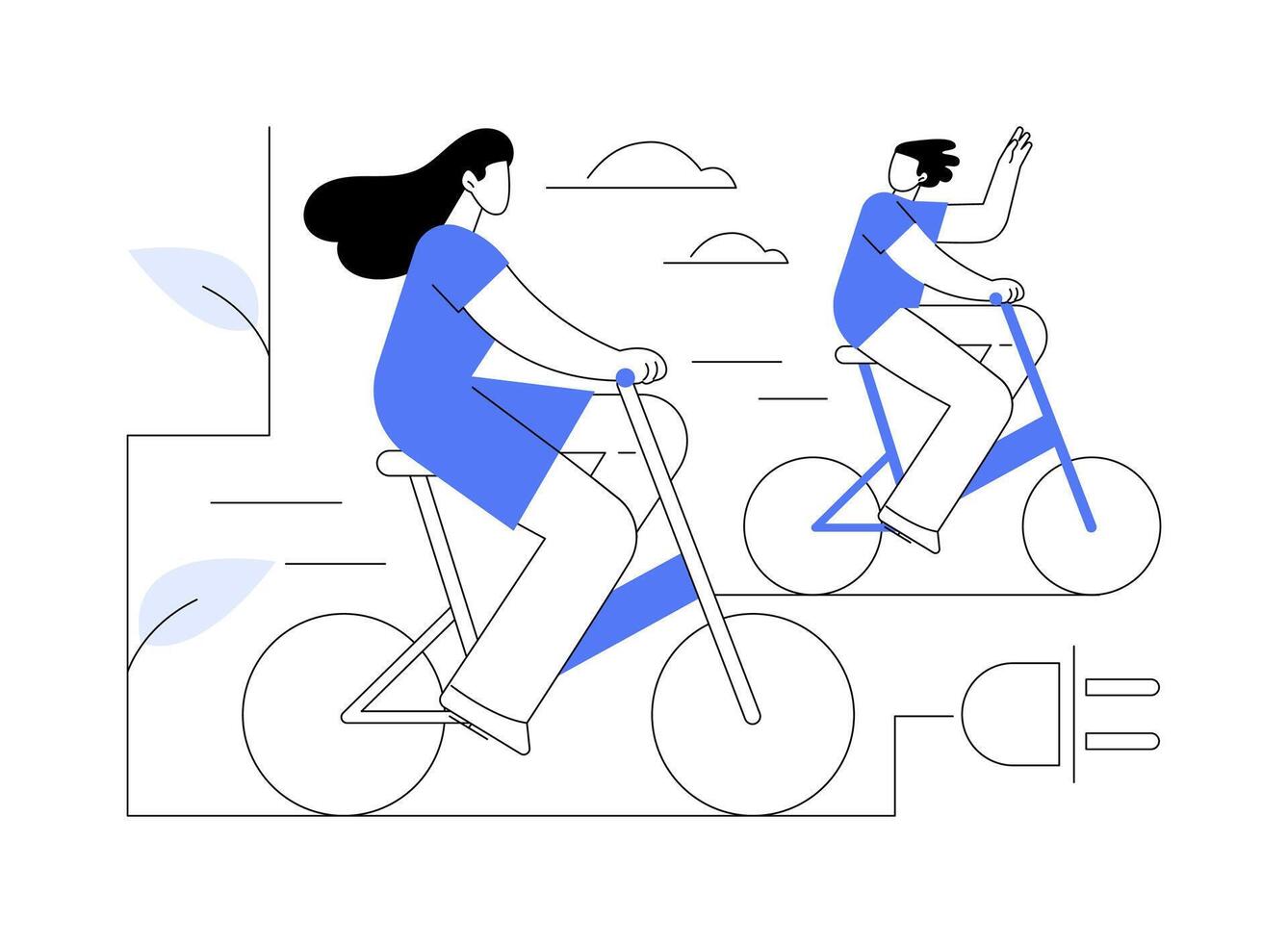 Electric bicycle abstract concept illustration. vector