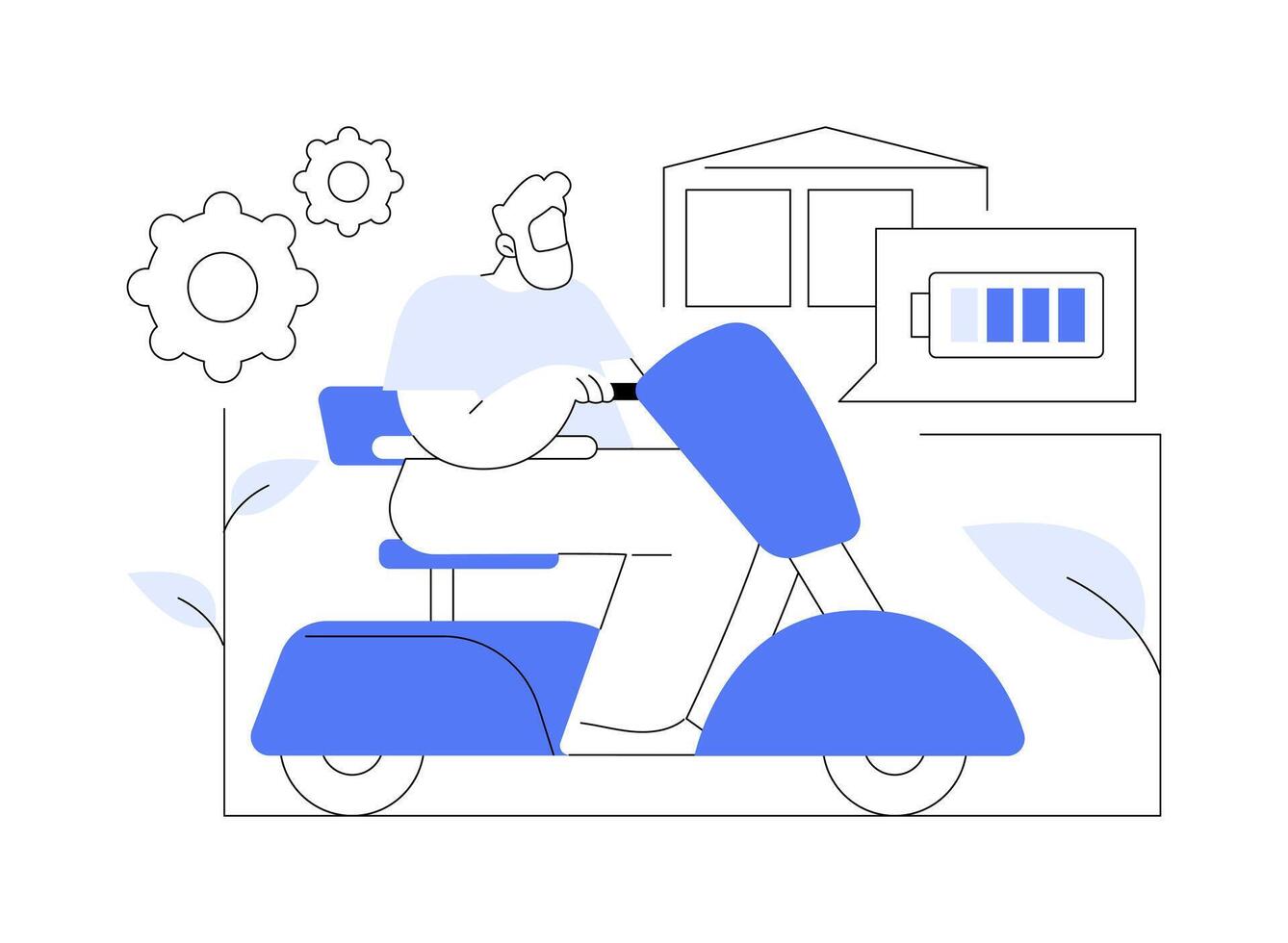 Mobility scooter abstract concept illustration. vector