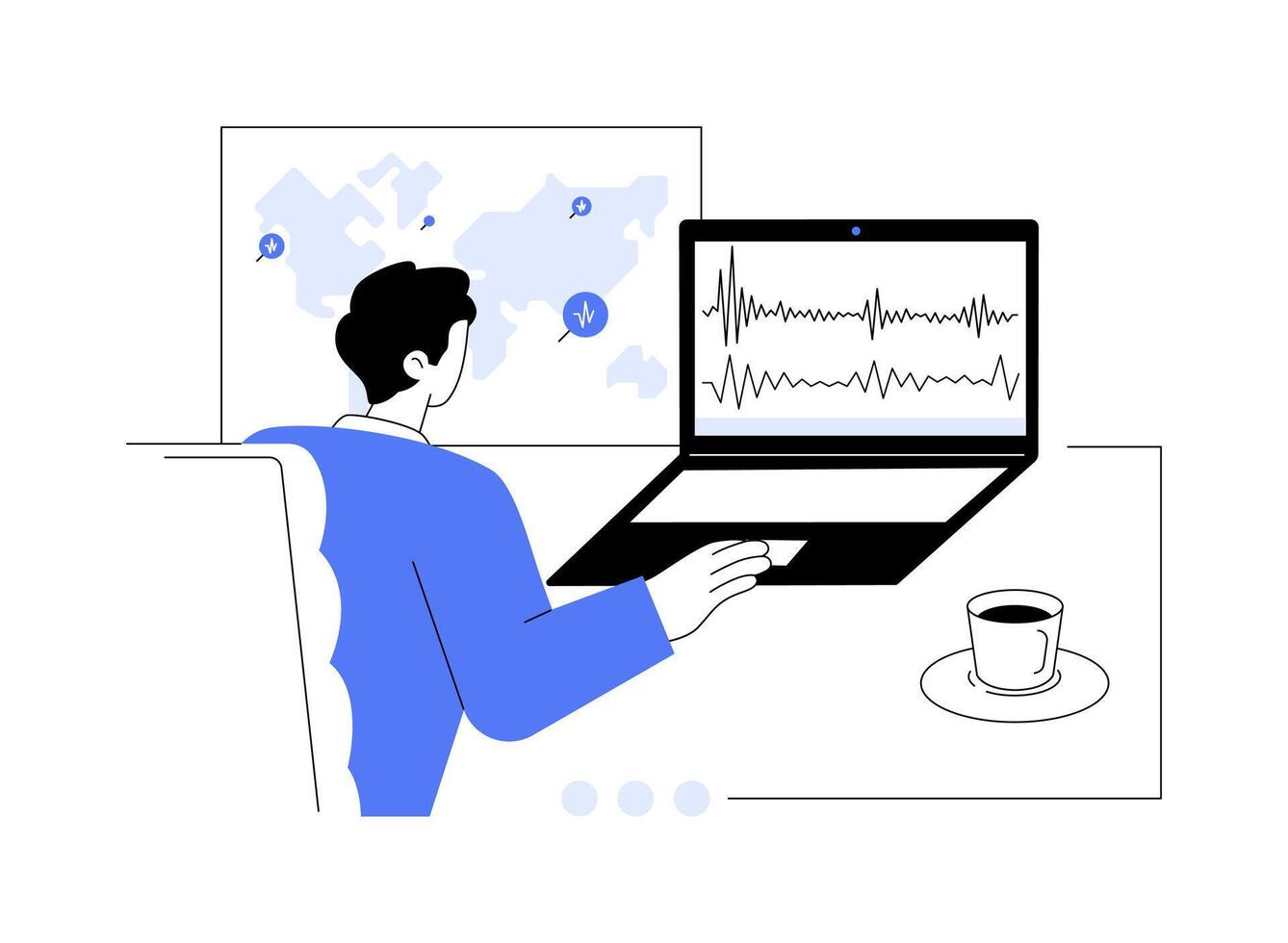 Earthquake prediction abstract concept illustration. vector