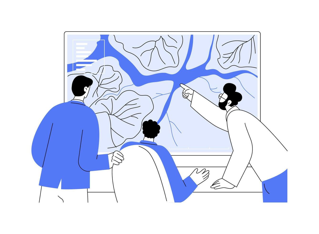 Remote sensing abstract concept illustration. vector