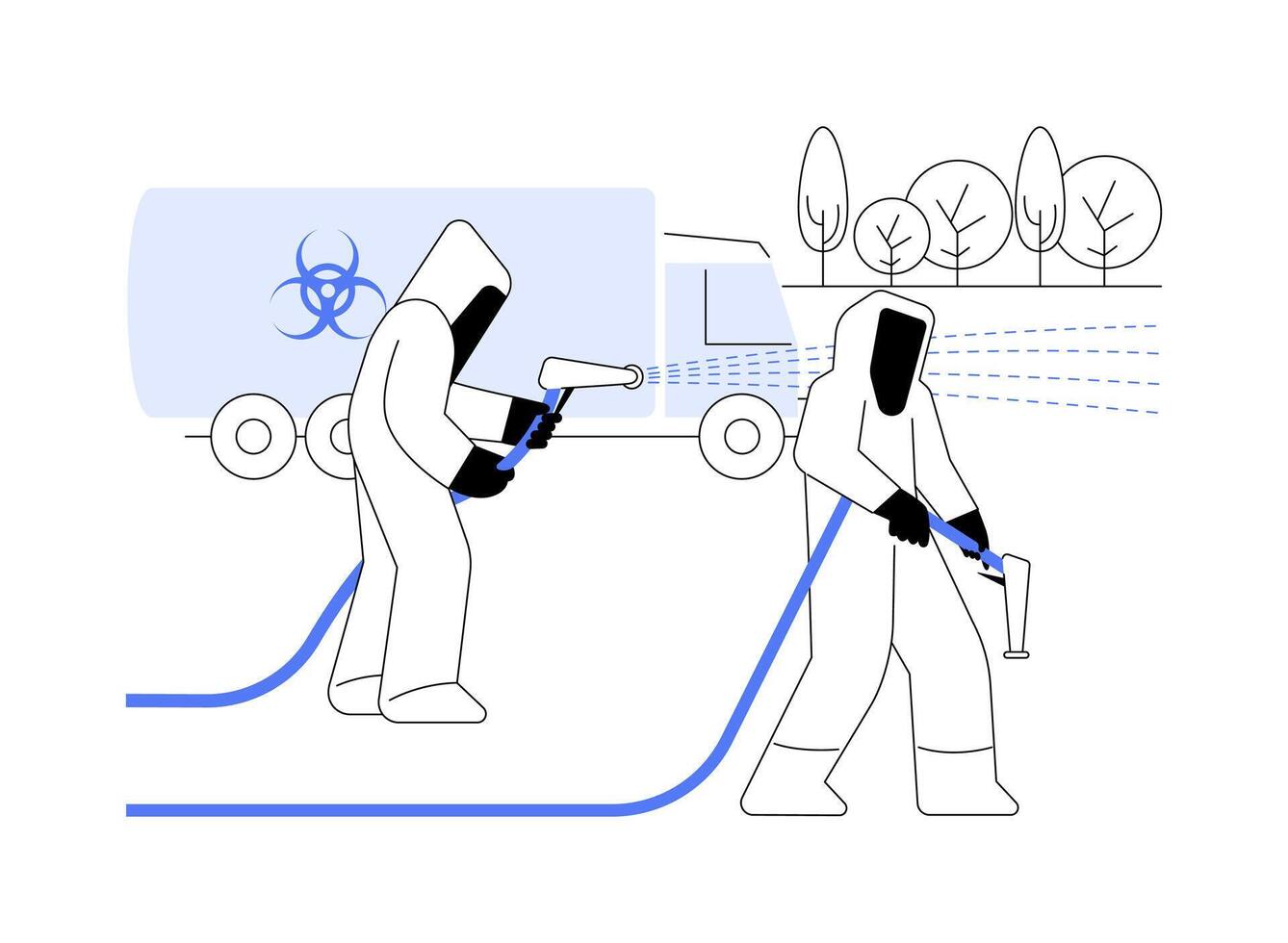 Biohazard emergency response abstract concept illustration. vector