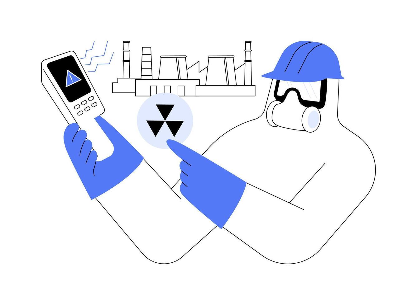 Radiation measurement abstract concept illustration. vector