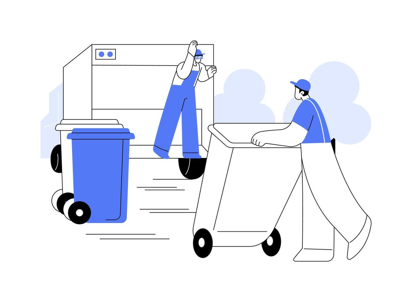 Urban waste collection abstract concept illustration. vector