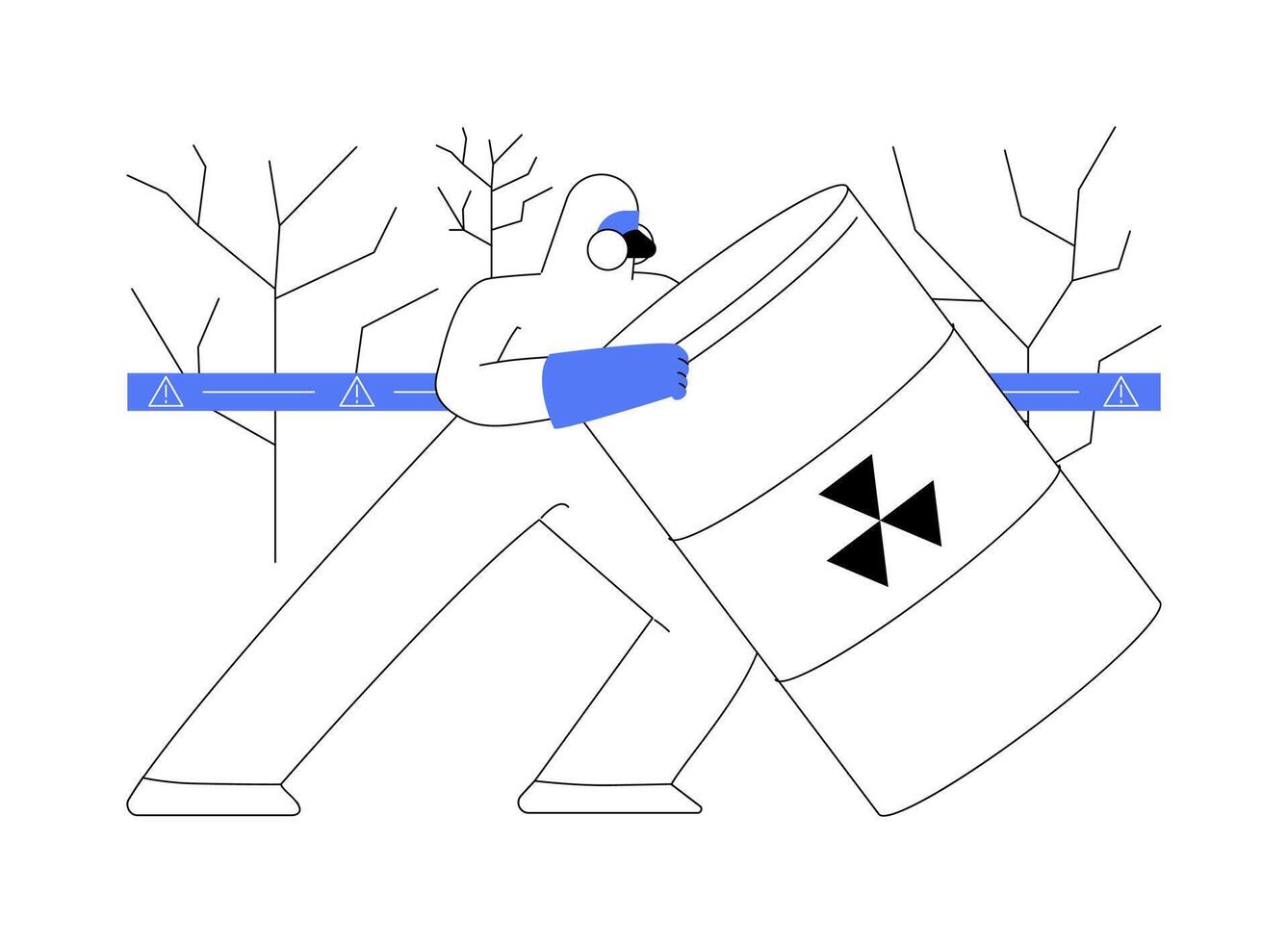 Hazardous waste disposal abstract concept illustration. vector