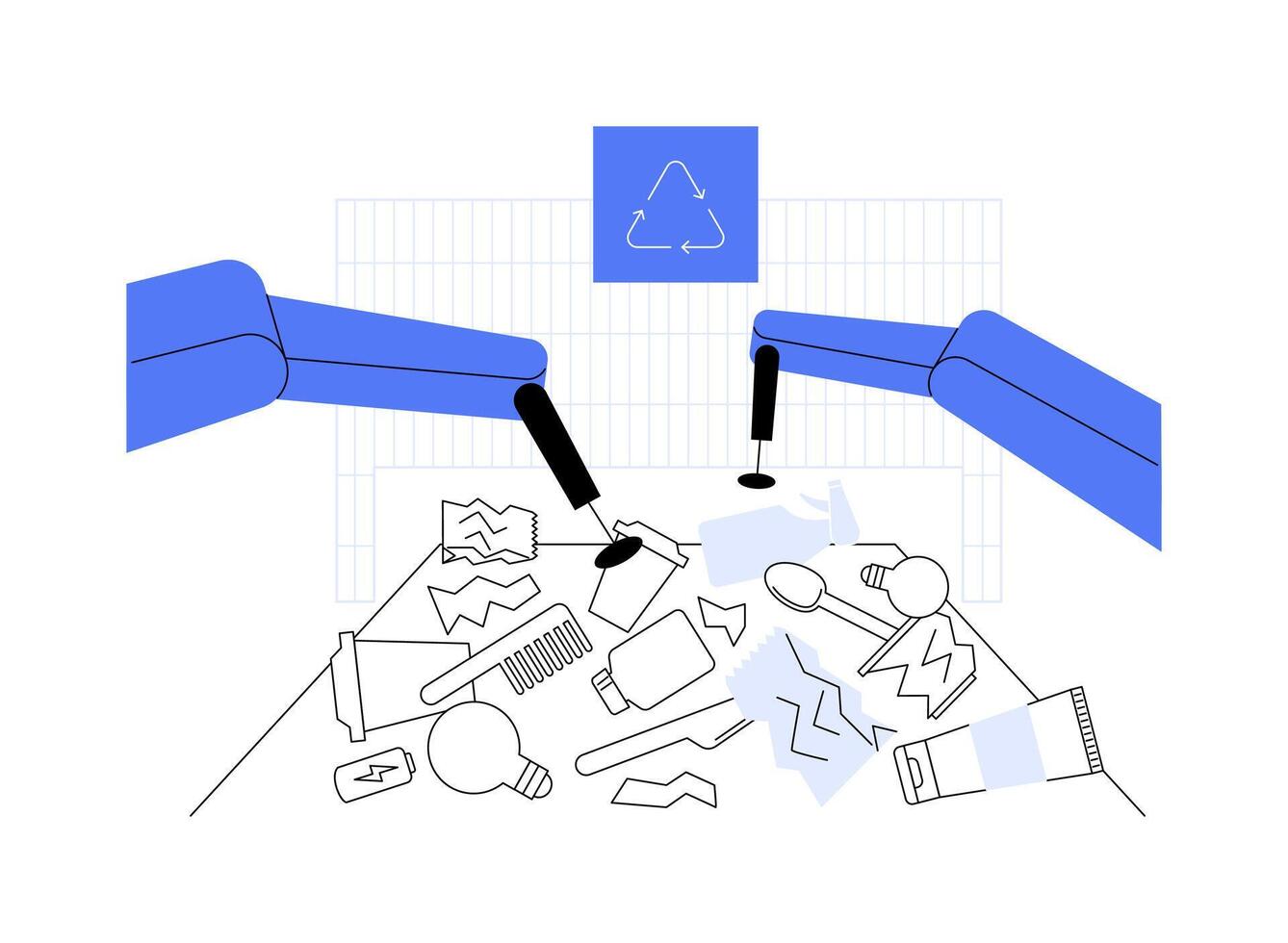 Robotic picking abstract concept illustration. vector