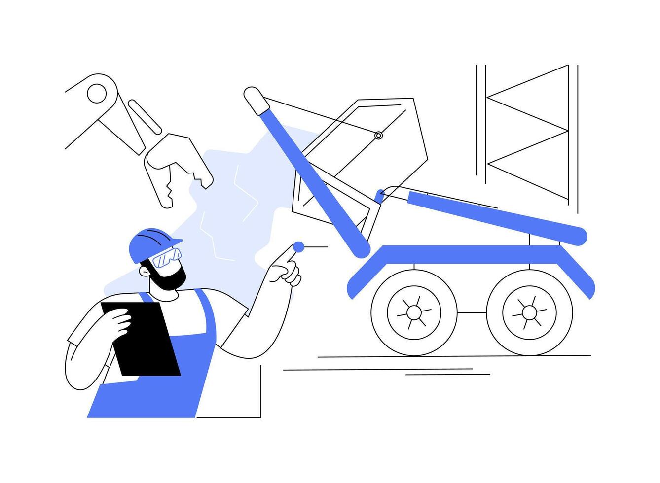 Construction waste management abstract concept illustration. vector