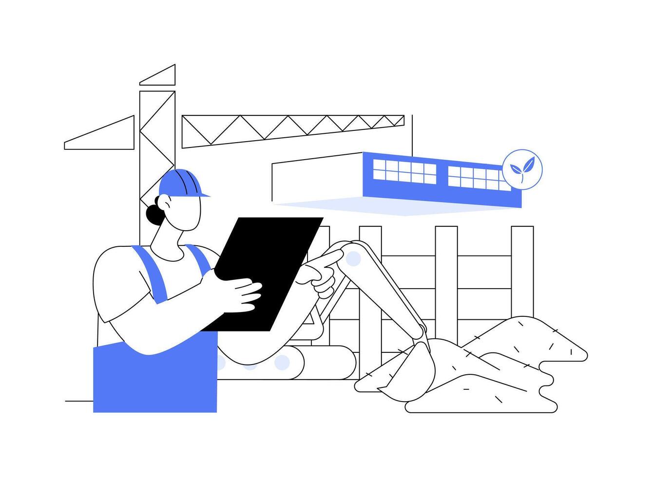 Prefab house abstract concept illustration. vector