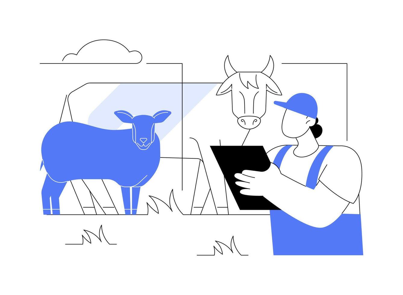 Animal breeding abstract concept illustration. vector