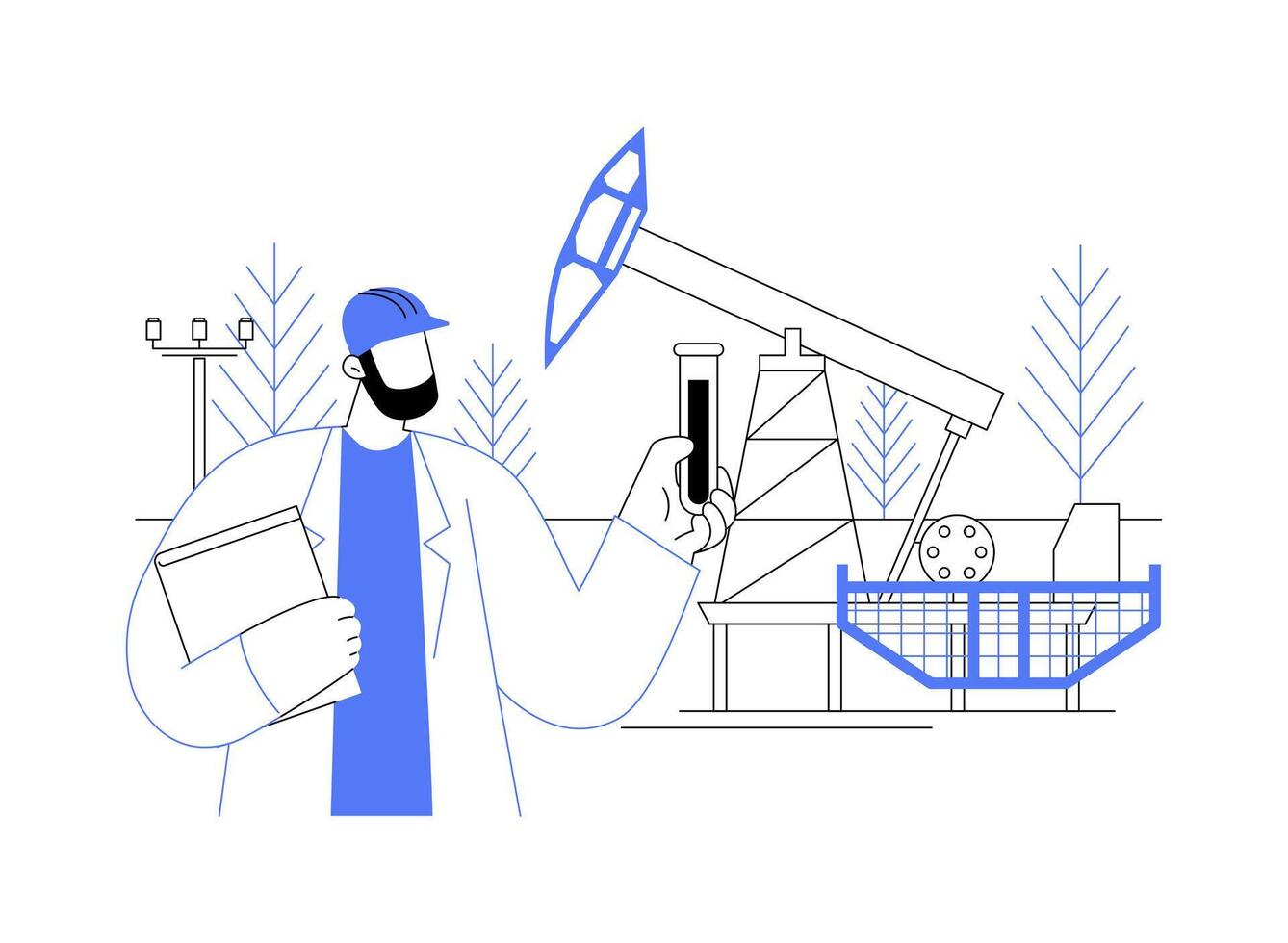Optimize oil extraction process abstract concept illustration. vector