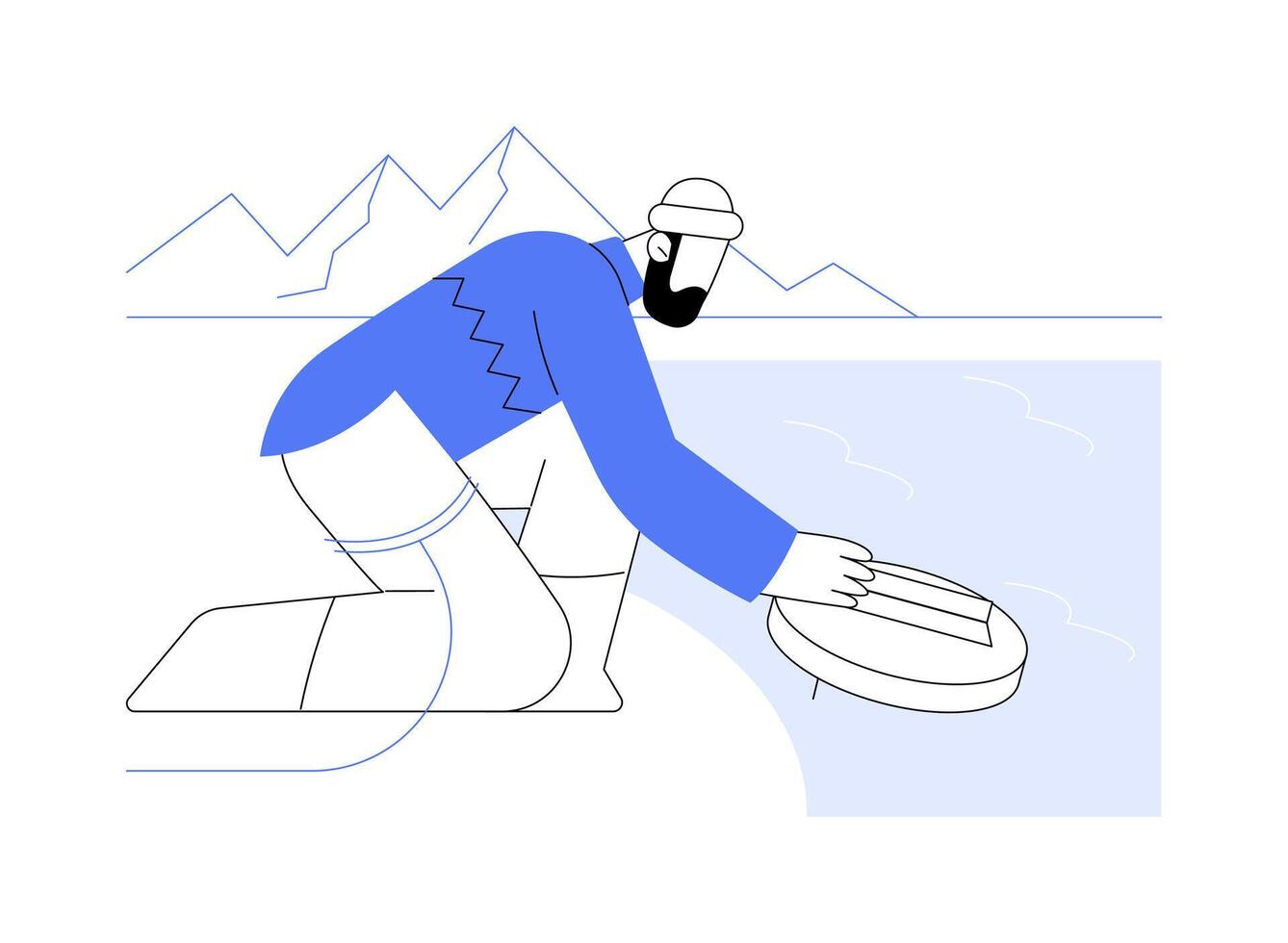 Research sea level rise abstract concept illustration. vector